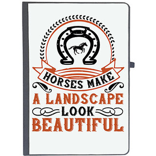                       UDNAG Ruled Notebook Diary 'Horse | Horses make a landscape look beautiful', [A5 80Pages 80GSM]                                              