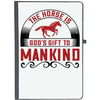                       UDNAG Ruled Notebook Diary 'Horse | The horse is 's gift to mankind', [A5 80Pages 80GSM]                                              