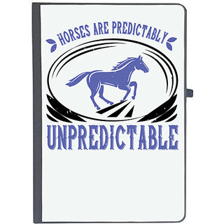                       UDNAG Ruled Notebook Diary 'Horse | Horses are predictably unpredictable', [A5 80Pages 80GSM]                                              