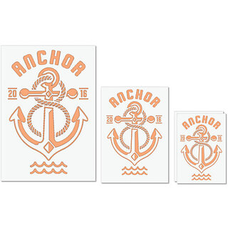                      UDNAG Untearable Waterproof Stickers 155GSM 'Anchor' A4 x 1pc, A5 x 1pc & A6 x 2pc                                              