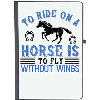                       UDNAG Ruled Notebook Diary 'Horse | To ride on a horse is to fly without wings', [A5 80Pages 80GSM]                                              