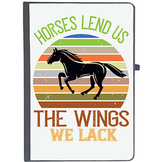                       UDNAG Ruled Notebook Diary 'Horse | Horses lend us the wings we lack', [A5 80Pages 80GSM]                                              
