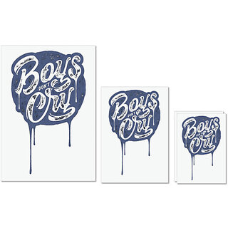                       UDNAG Untearable Waterproof Stickers 155GSM 'Boys don't cry' A4 x 1pc, A5 x 1pc & A6 x 2pc                                              