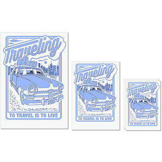 UDNAG Untearable Waterproof Stickers 155GSM 'Travelling | To travel is to live' A4 x 1pc, A5 x 1pc & A6 x 2pc UDNAG Untearable Waterproof Stickers 155GSM 'Travelling | To travel is to live' A4 x 1pc, A5 x 1pc & A6 x 2pc