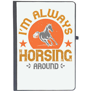                       UDNAG Ruled Notebook Diary 'Horse | im always horsing around', [A5 80Pages 80GSM]                                              