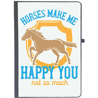                       UDNAG Ruled Notebook Diary 'Horse | horses make me happy you, not so much', [A5 80Pages 80GSM]                                              