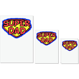                       UDNAG Untearable Waterproof Stickers 155GSM 'Daddy | Super Dad' A4 x 1pc, A5 x 1pc & A6 x 2pc                                              
