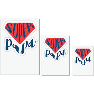                       UDNAG Untearable Waterproof Stickers 155GSM 'Papa' A4 x 1pc, A5 x 1pc & A6 x 2pc                                              