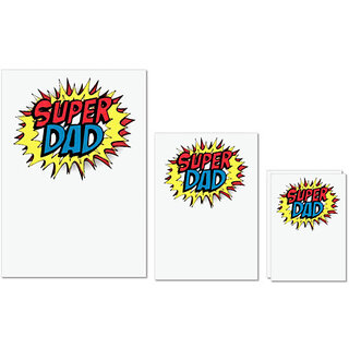                       UDNAG Untearable Waterproof Stickers 155GSM 'Pappa | Super Dad' A4 x 1pc, A5 x 1pc & A6 x 2pc                                              