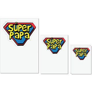                       UDNAG Untearable Waterproof Stickers 155GSM 'Pappa' A4 x 1pc, A5 x 1pc & A6 x 2pc                                              