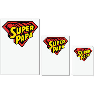 UDNAG Untearable Waterproof Stickers 155GSM 'Papa | Super Papa' A4 x 1pc, A5 x 1pc & A6 x 2pc UDNAG Untearable Waterproof Stickers 155GSM 'Papa | Super Papa' A4 x 1pc, A5 x 1pc & A6 x 2pc