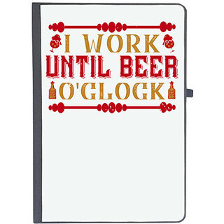                       UDNAG Ruled Notebook Diary 'Beer | I work until beer o'clock', [A5 80Pages 80GSM]                                              