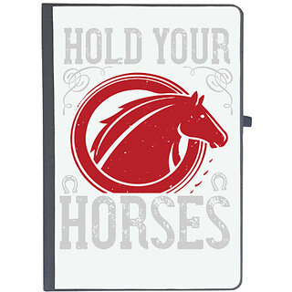                       UDNAG Ruled Notebook Diary 'Horse | hold your horses', [A5 80Pages 80GSM]                                              