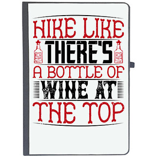                       UDNAG Ruled Notebook Diary 'Wine | Hike like there's a bottle of wine at the top', [A5 80Pages 80GSM]                                              
