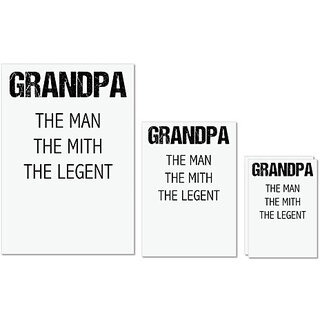 UDNAG Untearable Waterproof Stickers 155GSM 'Grandpa | The man,The mith, The ligent' A4 x 1pc, A5 x 1pc & A6 x 2pc UDNAG Untearable Waterproof Stickers 155GSM 'Grandpa | The man,The mith, The ligent' A4 x 1pc, A5 x 1pc & A6 x 2pc