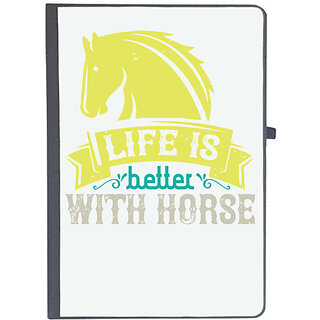                       UDNAG Ruled Notebook Diary 'Horse | life is better with horse', [A5 80Pages 80GSM]                                              