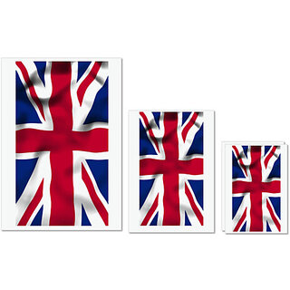                       UDNAG Untearable Waterproof Stickers 155GSM 'Flag | Union Jack UK' A4 x 1pc, A5 x 1pc & A6 x 2pc                                              