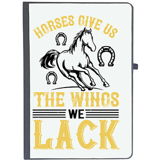                       UDNAG Ruled Notebook Diary 'Horse | horses give us the wings we lack', [A5 80Pages 80GSM]                                              