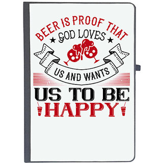                       UDNAG Ruled Notebook Diary 'Beer | Beer is proof that  loves us and wants us to be happy 2', [A5 80Pages 80GSM]                                              