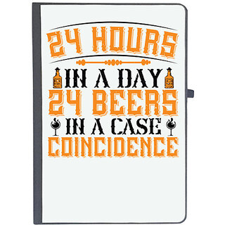                       UDNAG Ruled Notebook Diary 'Beer | 24 hours in a day, 24 beers in a case. Coincidence', [A5 80Pages 80GSM]                                              
