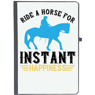                       UDNAG Ruled Notebook Diary 'Horse | ride a horse for instant happiness', [A5 80Pages 80GSM]                                              