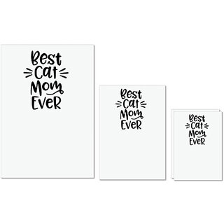 UDNAG Untearable Waterproof Stickers 155GSM 'Mom | Best cat mom ever' A4 x 1pc, A5 x 1pc & A6 x 2pc UDNAG Untearable Waterproof Stickers 155GSM 'Mom | Best cat mom ever' A4 x 1pc, A5 x 1pc & A6 x 2pc