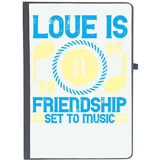                       UDNAG Ruled Notebook Diary 'Music | Love is friendship set to music', [A5 80Pages 80GSM]                                              