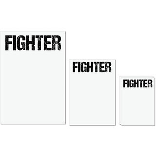                       UDNAG Untearable Waterproof Stickers 155GSM 'Fighter' A4 x 1pc, A5 x 1pc & A6 x 2pc                                              
