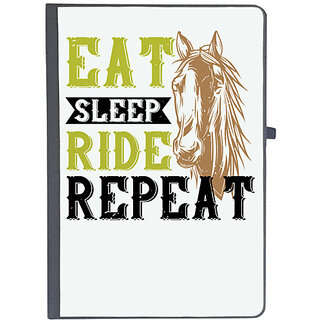                       UDNAG Ruled Notebook Diary 'Horse Rider | eat. sleep. ride. repeat', [A5 80Pages 80GSM]                                              