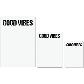                       UDNAG Untearable Waterproof Stickers 155GSM 'Vibes | Good Vibes' A4 x 1pc, A5 x 1pc & A6 x 2pc                                              