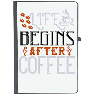                       UDNAG Ruled Notebook Diary 'Coffee | life begins after coffee', [A5 80Pages 80GSM]                                              