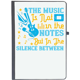                       UDNAG Ruled Notebook Diary 'Music | The music is not in the notes, but in the silence between', [A5 80Pages 80GSM]                                              
