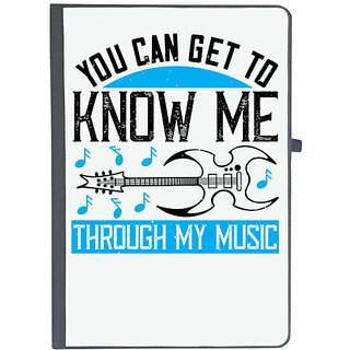                       UDNAG Ruled Notebook Diary 'Music | You can get to know me through my music', [A5 80Pages 80GSM]                                              