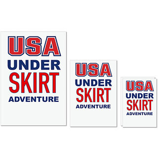 UDNAG Untearable Waterproof Stickers 155GSM 'USA | USA under SKIRT adventure' A4 x 1pc, A5 x 1pc & A6 x 2pc UDNAG Untearable Waterproof Stickers 155GSM 'USA | USA under SKIRT adventure' A4 x 1pc, A5 x 1pc & A6 x 2pc