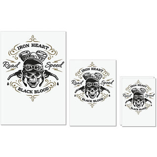 UDNAG Untearable Waterproof Stickers 155GSM 'Death | Iron heart , road speed, Black blood' A4 x 1pc, A5 x 1pc & A6 x 2pc UDNAG Untearable Waterproof Stickers 155GSM 'Death | Iron heart , road speed, Black blood' A4 x 1pc, A5 x 1pc & A6 x 2pc
