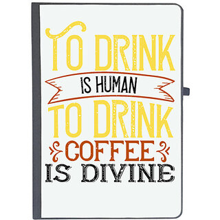                       UDNAG Ruled Notebook Diary 'Coffee | To drink is human. To drink coffee is divine', [A5 80Pages 80GSM]                                              