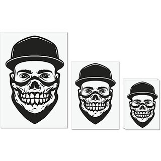 UDNAG Untearable Waterproof Stickers 155GSM 'Death Mask | Gangster' A4 x 1pc, A5 x 1pc & A6 x 2pc UDNAG Untearable Waterproof Stickers 155GSM 'Death Mask | Gangster' A4 x 1pc, A5 x 1pc & A6 x 2pc