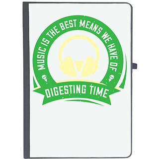                       UDNAG Ruled Notebook Diary 'Coffee | Music is the best means we have of digesting time', [A5 80Pages 80GSM]                                              