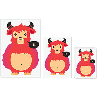 UDNAG Untearable Waterproof Stickers 155GSM 'Cartoon | Hi' A4 x 1pc, A5 x 1pc & A6 x 2pc UDNAG Untearable Waterproof Stickers 155GSM 'Cartoon | Hi' A4 x 1pc, A5 x 1pc & A6 x 2pc