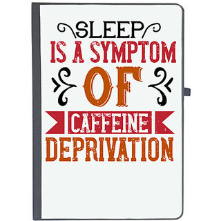                       UDNAG Ruled Notebook Diary 'Coffee | Sleep is a symptom of caffeine deprivation', [A5 80Pages 80GSM]                                              