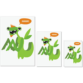                       UDNAG Untearable Waterproof Stickers 155GSM 'Cartoon | Dude' A4 x 1pc, A5 x 1pc & A6 x 2pc                                              