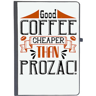                       UDNAG Ruled Notebook Diary 'Coffee | Good Coffee  Cheaper than Prozac2', [A5 80Pages 80GSM]                                              