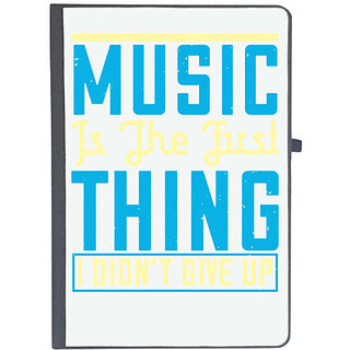                       UDNAG Ruled Notebook Diary 'Music | Music is the first thing I didn't give up', [A5 80Pages 80GSM]                                              