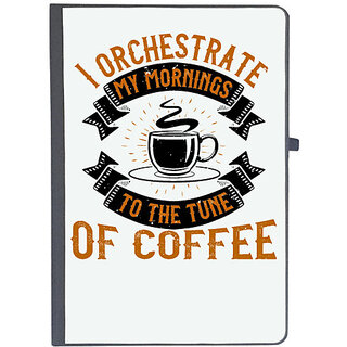                       UDNAG Ruled Notebook Diary 'Coffee | I orchestrate my mornings to the tune of coffee', [A5 80Pages 80GSM]                                              