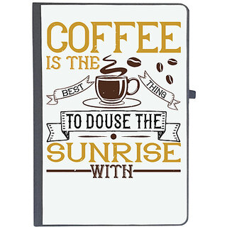                       UDNAG Ruled Notebook Diary 'Coffee | Coffee is the best thing to douse the sunrise with', [A5 80Pages 80GSM]                                              