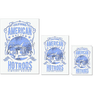 UDNAG Untearable Waterproof Stickers 155GSM 'USA | American Hotrods' A4 x 1pc, A5 x 1pc & A6 x 2pc UDNAG Untearable Waterproof Stickers 155GSM 'USA | American Hotrods' A4 x 1pc, A5 x 1pc & A6 x 2pc