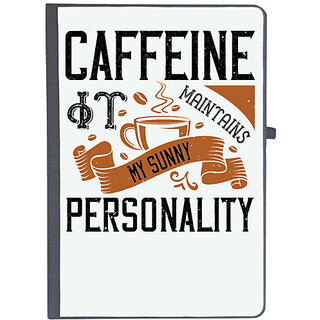                       UDNAG Ruled Notebook Diary 'Coffee | Caffeine  It maintains my sunny personality', [A5 80Pages 80GSM]                                              