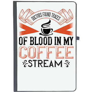                       UDNAG Ruled Notebook Diary 'Coffee | Doctors found traces of blood in my coffee stream', [A5 80Pages 80GSM]                                              