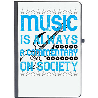                       UDNAG Ruled Notebook Diary 'Music | Music is always a commentary on society', [A5 80Pages 80GSM]                                              