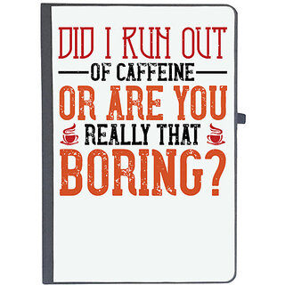                       UDNAG Ruled Notebook Diary 'Coffee | Did I run out of caffeine or are you really that boring', [A5 80Pages 80GSM]                                              